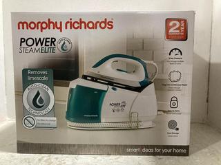 Lot 569  
            Chesterfield SR47 - Parcel Delivery Only 

                
MORPHY RICHARDS POWER STEAMELITE STEAM MOP. (LOCATION: G6)
