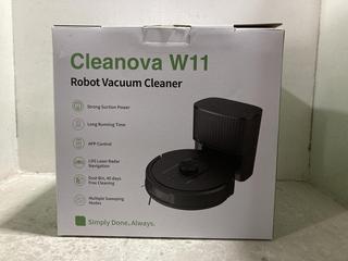 Lot 583  
            Chesterfield SR47 - Parcel Delivery Only 

                
CLEANOVA W11 ROBOT VACUUM CLEANER. (LOCATION: G6)