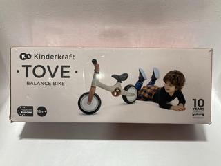 Lot 603  
            Chesterfield SR47 - Parcel Delivery Only 

                
KINDERKRAFT TOVE BALANCE BIKE. (LOCATION: G7)