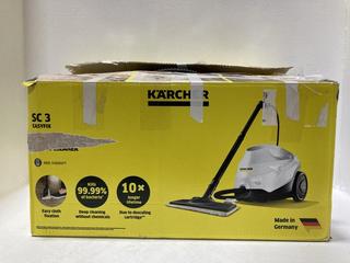 Lot 614  
            Chesterfield SR47 - Parcel Delivery Only 

                
KARCHER SC 3 EASYFIX STEAM CLEANER. (LOCATION: I4)