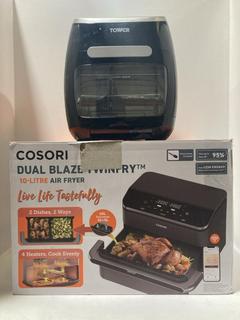 Lot 623  
            Chesterfield SR47 - Parcel Delivery Only 

                
COSORI DUAL BLAZE TWINFRY 10L AIR FRYER ORIGINAL RRP £250 AND TOWER XPRESS PRO 5 ...