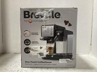 Lot 71  
            Chesterfield SR47 - Parcel Delivery Only 

                
BREVILLE ONE TOUCH COFFEEHOUSE COFFEE MACHINE ORIGINAL RRP £149 (LOCATION: F1)