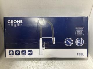 Lot 79  
            Chesterfield SR47 - Parcel Delivery Only 

                
GROHE FEEL SINK MIXER TAP ORIGINAL RRP £250 (LOCATION: F1)