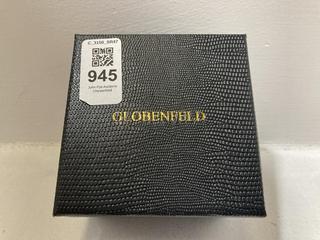 Lot 945  
            Chesterfield SR47 - Parcel Delivery Only 

                
GLOBENFELD LIMITED EDITION FRAMEWORK AUTOMATIC GOLD PLATE WATCH - MODEL NO. GF000...