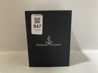 Lot 947  
            Chesterfield SR47 - Parcel Delivery Only 

                
SAMUEL JOSEPH AUTOMATIC LIMITED EDITION SILVER WATCH - MODEL NO. SJ0001 (LOCATION...