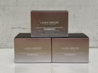 Lot 1045  
            Chesterfield SR46 - Parcel Delivery Only 

                
3 X LAURA MERCIER TRANSLUCENT LOOSE SETTING POWDER - TOTAL LOT ORIGINAL RRP £117 ...