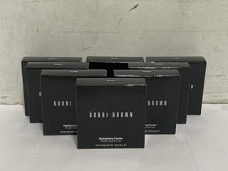 Lot 1108  
            Chesterfield SR46 - Parcel Delivery Only 

                
8 X BOBBI BROWN HIGHLIGHTING POWDER IN SHADE PINK GLOW - TOTAL LOT ORIGINAL RRP £...