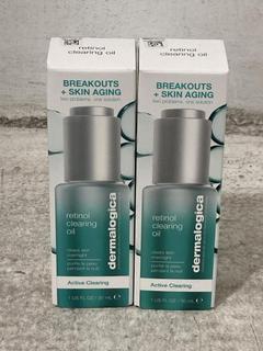 Lot 152  
            Chesterfield SR46 - Parcel Delivery Only 
                
2 X DERMALOGICA RETINOL CLEARING NIGHT OIL 30ML - TOTAL LOT ORIGINAL RRP £170 (LO...