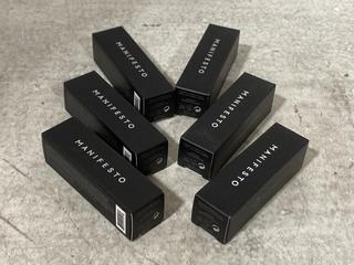 Lot 179  
            Chesterfield SR46 - Parcel Delivery Only 
                
6 X MANIFESTO HINDASH ULTRA-THIN MATTE HYDRATING TINTED BALM IN SHADE CALL ME PEA...