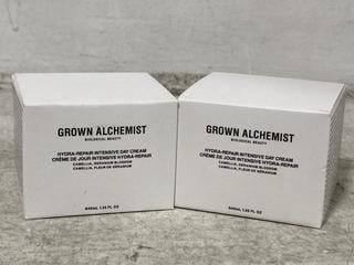 Lot 194  
            Chesterfield SR46 - Parcel Delivery Only 
                
2X GROWN ALCHEMIST HYDRA-REPAIR INTENSIE DAY CREAM 40ML - TOTAL LOT ORIGINAL RRP ...