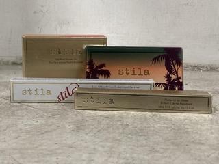 Lot 208  
            Chesterfield SR46 - Parcel Delivery Only 

                
4 X ASSORTED STILA BEAUTY PRODUCTS TO INCLUDE STILA PLUMPING LIP GLAZE IN SHADE S...