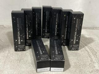 Lot 241  
            Chesterfield SR46 - Parcel Delivery Only 
                
9 X SEBASTIAN N0.BREAKER HYBRID BONDING & STYLING SPRAY 100ML - TOTAL LOT ORIGINA...