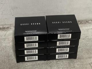 Lot 280  
            Chesterfield SR46 - Parcel Delivery Only 

                
8 X BOBBI BROWN HIGHLIGHTING POWDER IN SHADE PINK GLOW - TOTAL LOT ORIGINAL RRP £...