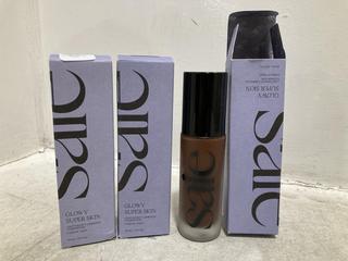 Lot 29  
            Chesterfield SR46 - Parcel Delivery Only 
                
3 X ASSORTED SAIE BEAUTY PRODUCTS TO INCLUDE SAIE GLOWY SUPER SKIN LIGHTWEIGHT LU...