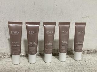 Lot 325  
            Chesterfield SR46 - Parcel Delivery Only 
                
20 X ESPA TRI-ACTIVE LIFT & FIRM INTENSIVE SERUM 10ML (LOCATION: G4)