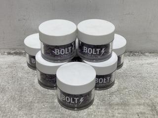 Lot 363  
            Chesterfield SR46 - Parcel Delivery Only 
                
8 X BOLT GLOW DON'T SHINE CAPSULES - TOTAL LOT ORIGINAL RRP £336 (LOCATION: G5)