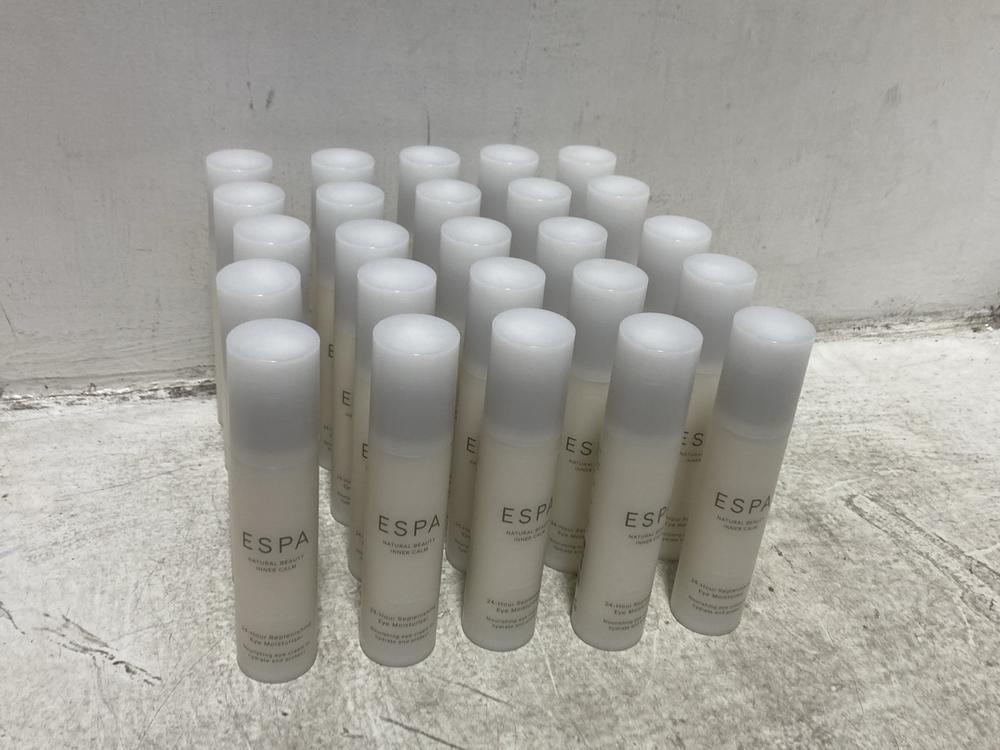Lot 372  
            Chesterfield SR46 - Parcel Delivery Only 
                
20 X ESPA 24-HOUR REPLENISHING EYE MOISTURISER 50ML (LOCATION: G5)