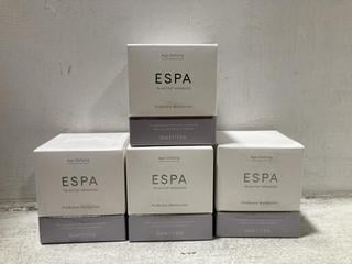 Lot 386  
            Chesterfield SR46 - Parcel Delivery Only 
                
4 X ESPA TRI-ACTIVE ADVANCED PROBIOME MOISTURISER 55ML - TOTAL LOT ORIGINAL RRP £...