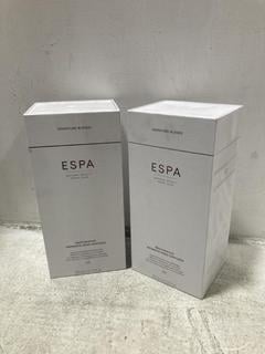 Lot 388  
            Chesterfield SR46 - Parcel Delivery Only 
                
2 X ESPA RESTORATIVE AROMATIC REED DIFFUSER 200ML (LOCATION: G5)