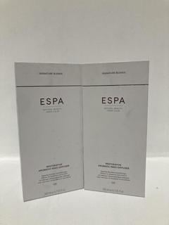 Lot 437  
            Chesterfield SR46 - Parcel Delivery Only 
                
2 X ESPA RESTORATIVE AROMATIC REED DIFFUSER 200ML (LOCATION: G5)