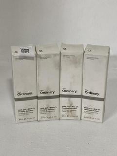 Lot 655  
            Chesterfield SR46 - Parcel Delivery Only 
                
4 X THE ORDINARY DIRECT ACIDS PEELING SOLUTION 30ML (LOCATION: H1)