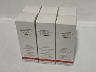Lot 714  
            Chesterfield SR46 - Parcel Delivery Only 
                
6 X CHRISTOPHE ROBIN REGENERATING SERUM 50ML - TOTAL LOT ORIGINAL RRP £240 (EXPIR...