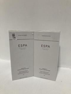 Lot 738  
            Chesterfield SR46 - Parcel Delivery Only 

                
2 X ESPA POSITIVITY AROMATIC REED DIFFUSER 200ML (LOCATION: H3)