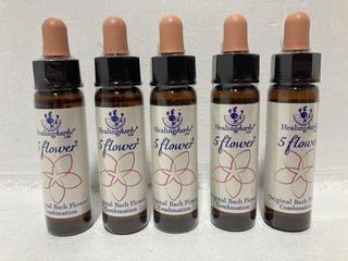 Lot 742  
            Chesterfield SR46 - Parcel Delivery Only 

                
15 X HEALING HERBS 5 FLOWER ORIGINAL BACH FLOWER COMBINATION 10ML (LOCATION: H3)