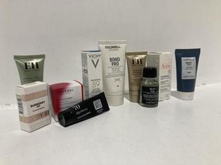 Lot 760  
            Chesterfield SR46 - Parcel Delivery Only 

                
10 X ASSORTED BEAUTY PRODUCTS TO INCLUDE EMMA HARDIE MORINGA RENEWAL TREATMENT MA...