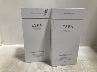 Lot 77  
            Chesterfield SR46 - Parcel Delivery Only 
                
2 X ESPA POSITIVITY AROMATIC REED DIFFUSER 200ML (LOCATION: G2)