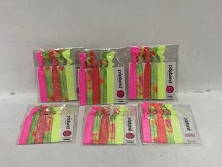 Lot 849  
            Chesterfield SR46 - Parcel Delivery Only 
                
QTY OF POPBAND 5 PACK HAIR TIES IN MULTICOLOUR (LOCATION: H3)