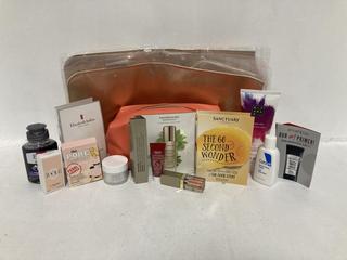 Lot 852  
            Chesterfield SR46 - Parcel Delivery Only 

                
QTY OF ASSORTED BEAUTY PRODUCTS TO INCLUDE RITUALS CREAM ON FLAMINGO FLOWER & PIN...