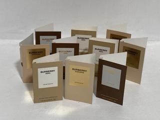 Lot 876  
            Chesterfield SR46 - Parcel Delivery Only 
                
QTY OF ASSORTED BURBERRY PERFUME SAMPLES TO INCLUDE BURBERRY HERO PERFUME 1.5ML (...