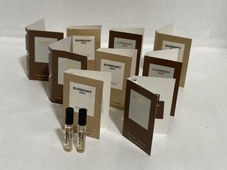 Lot 877  
            Chesterfield SR46 - Parcel Delivery Only 
                
QTY OF ASSORTED BURBERRY PERFUME SAMPLES TO INCLUDE BURBERRY HERO PERFUME 1.5ML (...