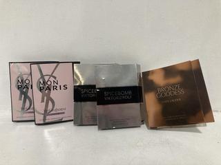 Lot 907  
            Chesterfield SR46 - Parcel Delivery Only 
                
QTY OF ASSORTED PERFUME SAMPLES TO INCLUDE YVES SAINT LAURENT MON PARIS COUTURE P...