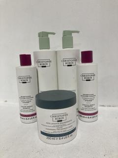 Lot 949  
            Chesterfield SR46 - Parcel Delivery Only 
                
5 X ASSORTED CHRISTOPHE ROBIN BEAUTY PRODUCTS TO INCLUDE COLOUR SHIELD SHAMPOO 25...