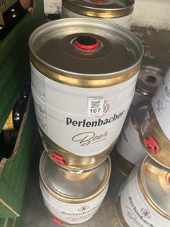 Lot 167  
            Chesterfield SR40 - Collection 

                
5 X 5L KEGS OF PERLENBACHER BEER (LOCATION: SR39)(18+ ID MAY BE REQUIRED UPON COL...