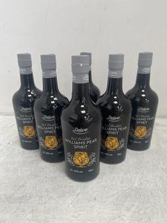 Lot 35  
            Chesterfield SR40 - Collection or Optional Delivery Available 
                
6 X BOTTLES OF DELUXE RED BARTLETT WILLIAMS PEAR SPIRIT 50CL ABV 40% (LOCATION: S...