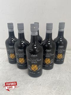 Lot 36  
            Chesterfield SR40 - Collection or Optional Delivery Available 
                
6 X BOTTLES OF DELUXE RED BARTLETT WILLIAMS PEAR SPIRIT 50CL ABV 40% (LOCATION: S...