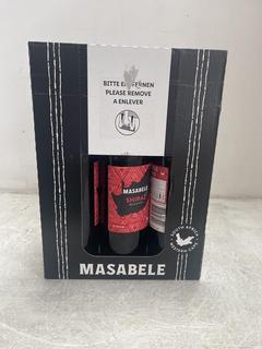 Lot 45  
            Chesterfield SR40 - Collection or Optional Delivery Available 
                
CASE OF 6 X BOTTLES OF MASABELE SHIRAZ (LOCATION: SR39)(18+ ID MAY BE REQUIRED UP...
