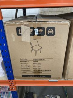 Lot 145  
            Chesterfield SR40 - Parcel Delivery Only 

                
COLAMY 2 X DINING CHAIR IN LIGHT BROWN MODEL- 3008B (LOCATION: B RACKING)