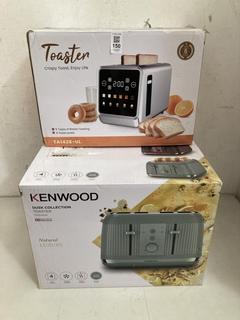 Lot 150  
            Chesterfield SR40 - Parcel Delivery Only 

                
KENWOOD DUSK COLLECTION 4 SLICE TOASTER TO INCLUDE 2 SLICE TOASTER (LOCATION: B R...