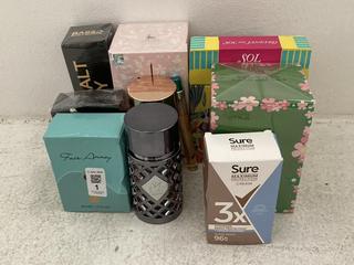 Lot 1  
            Chesterfield SR40 - Parcel Delivery Only 

                
11 X ASSORTED ITEMS TO INCLUDE FAIR ANNOY PERFUME 50ML (LOCATION: B RACKING )