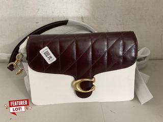 Lot 26  
            Chesterfield SR40 - Parcel Delivery Only 

                
COACH CHAIN TABBY SHOULDER BAG WITH QUILTING IN BLACK CURRENT ORIGINAL RRP- £625 ...