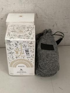 Lot 55  
            Chesterfield SR40 - Parcel Delivery Only 

                
3 X ASSORTED ITEMS TO INCLUDE SARA AYELET PERFUME 100ML (LOCATION: B RACKING )