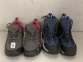 Lot 69  
            Chesterfield SR40 - Parcel Delivery Only 

                
GELERT WATERPROOF WALKING BOOTS IN BROWN/PINK SIZE UK 4 TO INCLUDE MOUNTAIN WAREH...