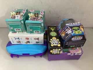 Lot 74  
            Chesterfield SR40 - Parcel Delivery Only 

                
7 X ASSORTED ITEMS TO INCLUDE FUSION SQUISH BALLS (LOCATION: B RACKING )