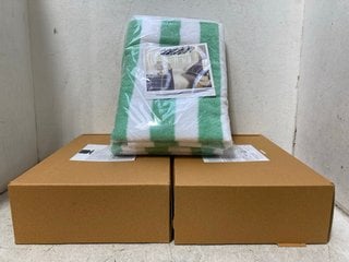 Lot 1063  
            Marchington SR18 - Parcel Delivery Only 

                
3 X SETS OF 2 CABANA STRIPE SEAFOAM GREEN BEACH TOWELS: LOCATION - BR4