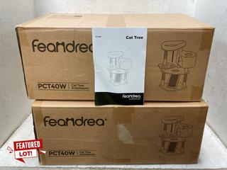 Lot 1064  
            Marchington SR18 - Parcel Delivery Only 

                
2 X FEANDREA PCT40W CAT TREES WITH SCRATCHING POST AND RAMP - COMBINED ORIGINAL R...