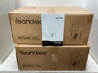 Lot 1072  
            Marchington SR18 - Parcel Delivery Only 

                
2 X FEANDREA PCT40W CAT TREES WITH SCRATCHING POST AND RAMP - COMBINED ORIGINAL R...